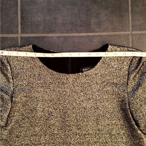 CHANEL Gold-BlackTweed Short Sleeve Blouse, 36-38 - Picture 6 of 8